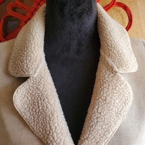 Vintage J. Jill long faux suede coat